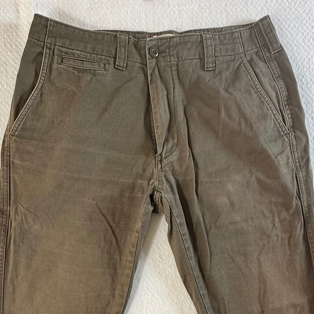 Todd Snyder Chino Pants Mens 31x32 Straight Fit Cotton Twill Olive Brown